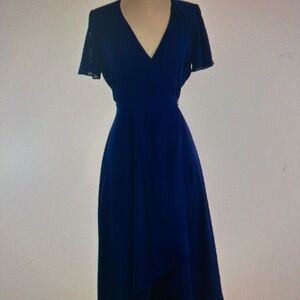 Lulu's Deep Royal Blue Asymmetrical Dress